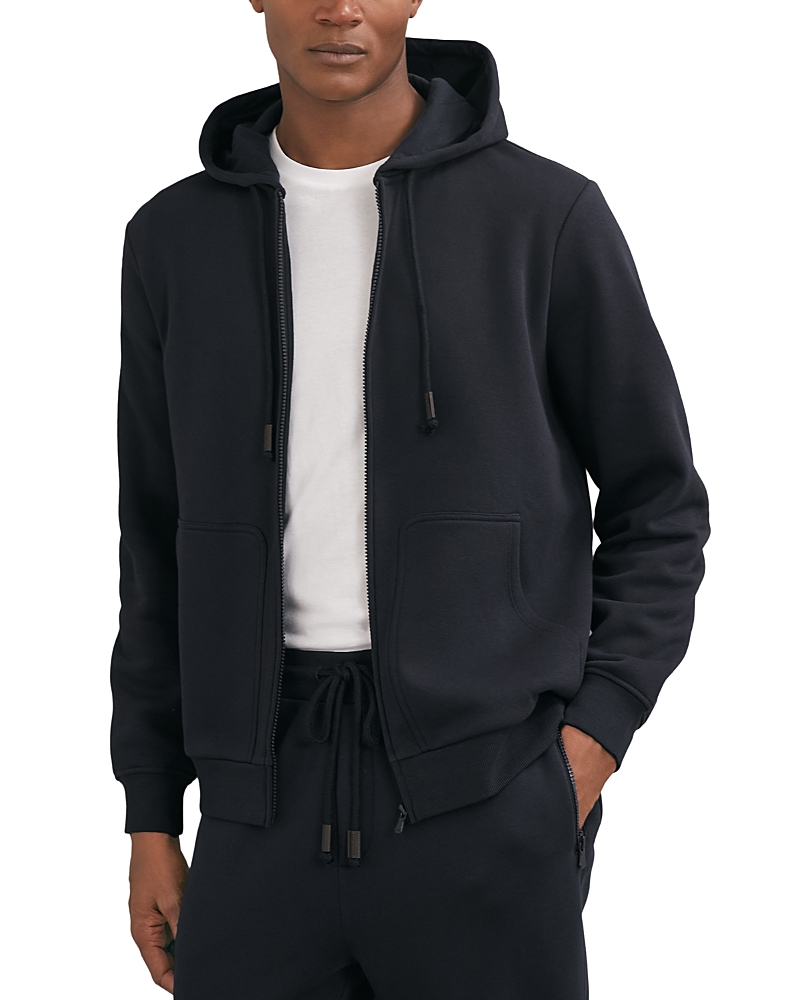 Reiss Howel Zip Through Drawstring Hoodie