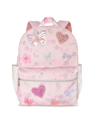 Girls' Butterfly Appliqu&eacute; Large Backpack - Ages 6-14