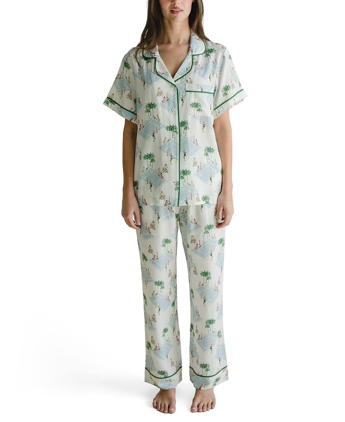 Katie Kime Palm Courts Pajama Pants Set