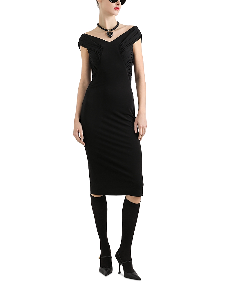 Dolce & Gabbana Crepe Organza Midi Dress