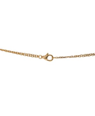  2 Diamonds Love Pendant Necklace 18K Gold and Diamonds, 16"