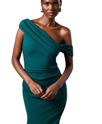 Asymmetrical Neck Maxi Dress