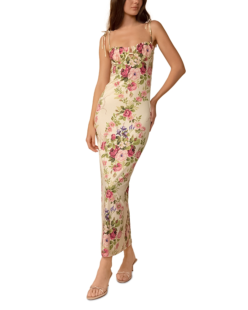 Montce Bouquet Petal Long Slip Dress Cover-Up