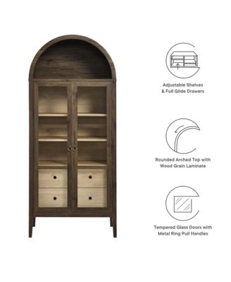  Nolan Tall Arched Storage Display Cabinet