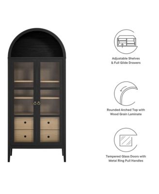  Nolan Tall Arched Storage Display Cabinet