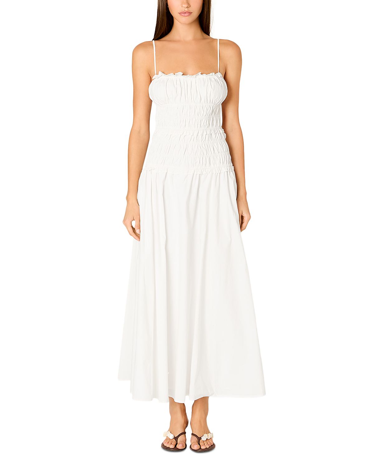 Nia Dante Sleeveless Ruched Maxi Dress