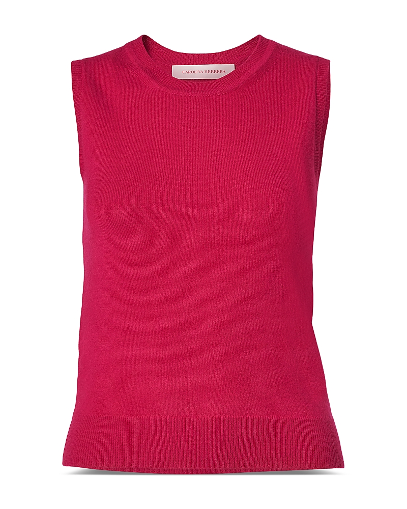 Carolina Herrera Crewneck Cashmere Tank Top