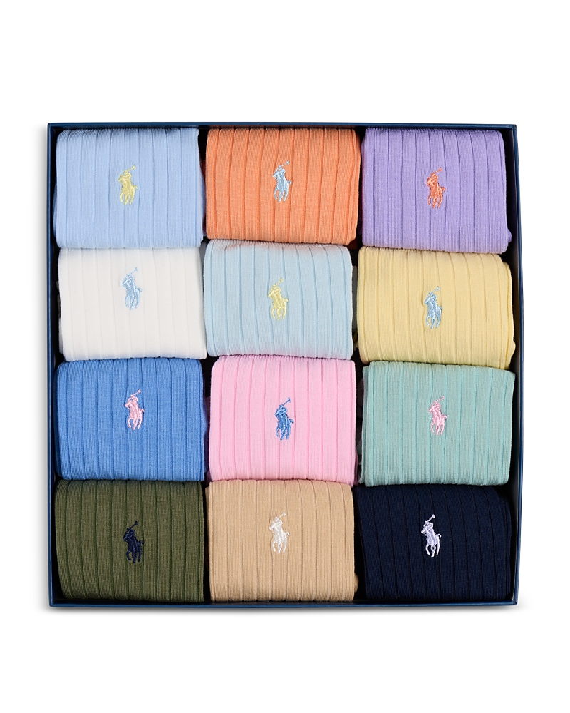 Polo Ralph Lauren Egyptian Cotton Socks Gift Box, Pack of 12