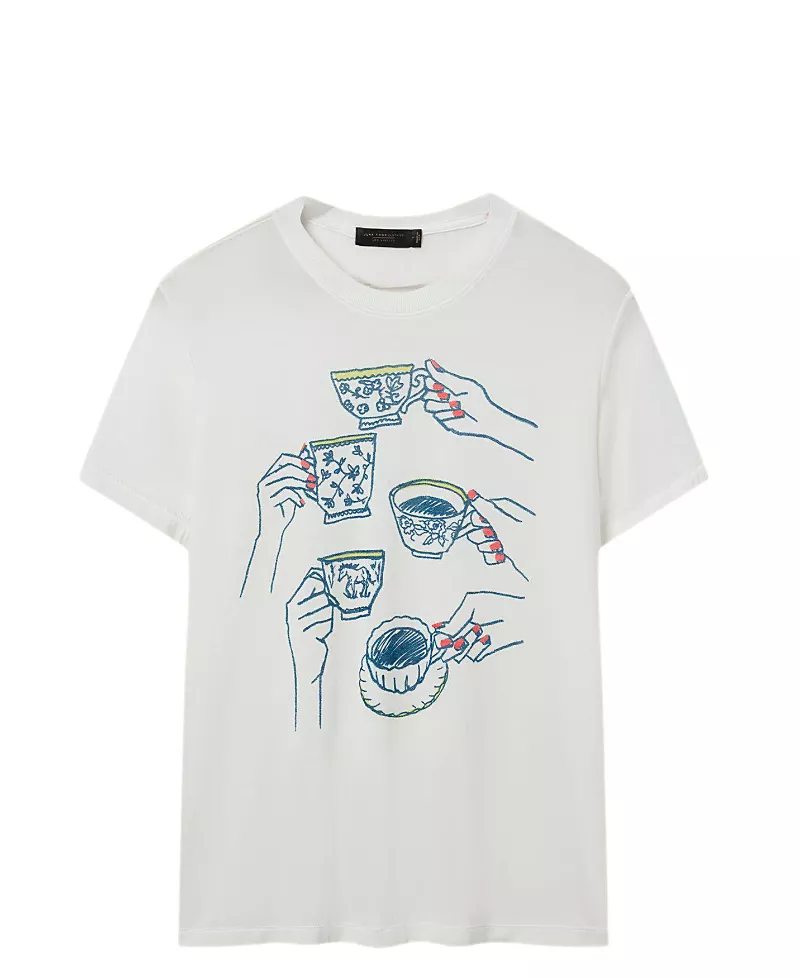 Junk Food Clothing Women's Tea Party Vintage Tissue Tee