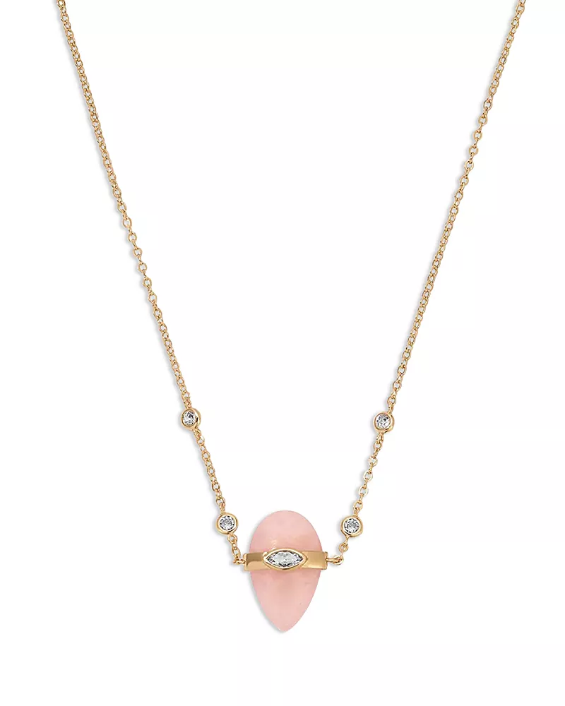 Ettika Solstice Pave & Stone Pendant Necklace, 14