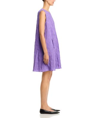 eileen fisher pleated silk dress Eileen Fisher Pleated Silk Sleeveless Dress