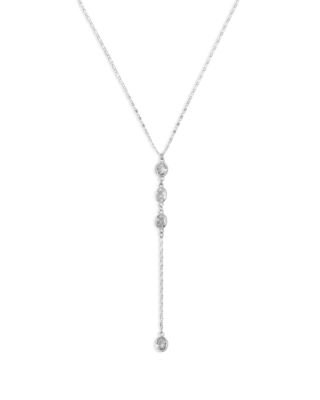 Sparkle Dip Cubic Zirconia Lariat Necklace, 14-19"