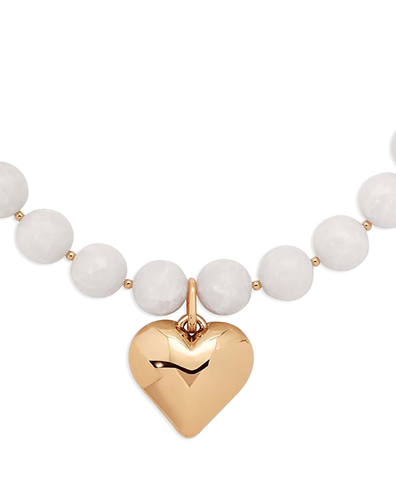Ettika Luck and Love Heart Stone Beaded Pendant Necklace, 15-18 · OS