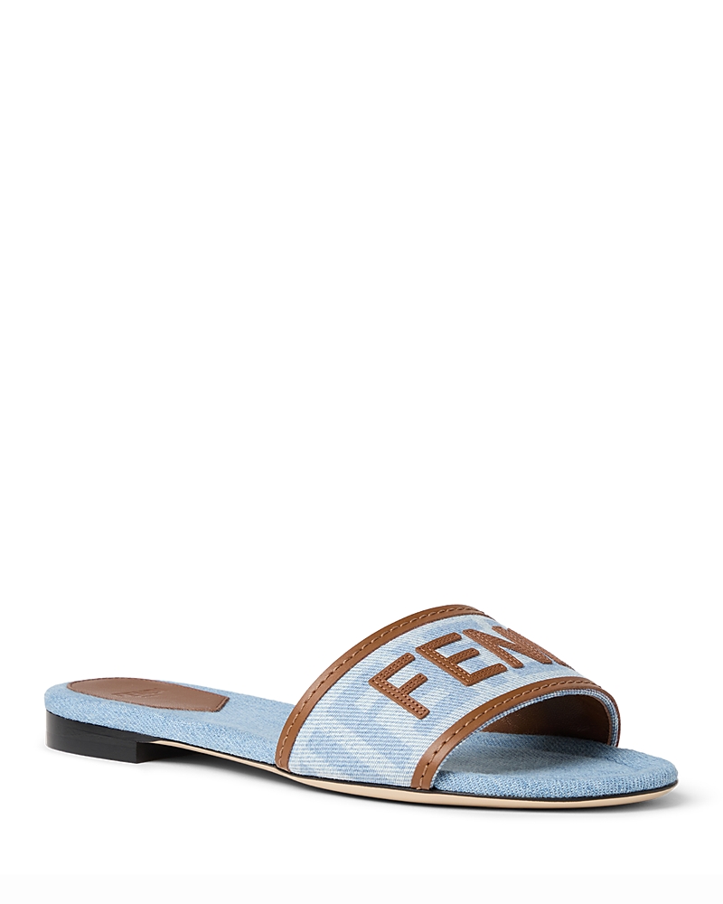 Fendi Women's Denim Cielo Slides