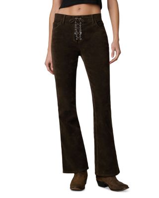 The Ralph Faux Suede Bootcut Jeans in Dark Chocolate