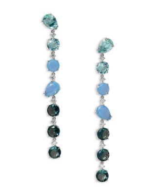 Mojito Crystal Linear Drop Earrings