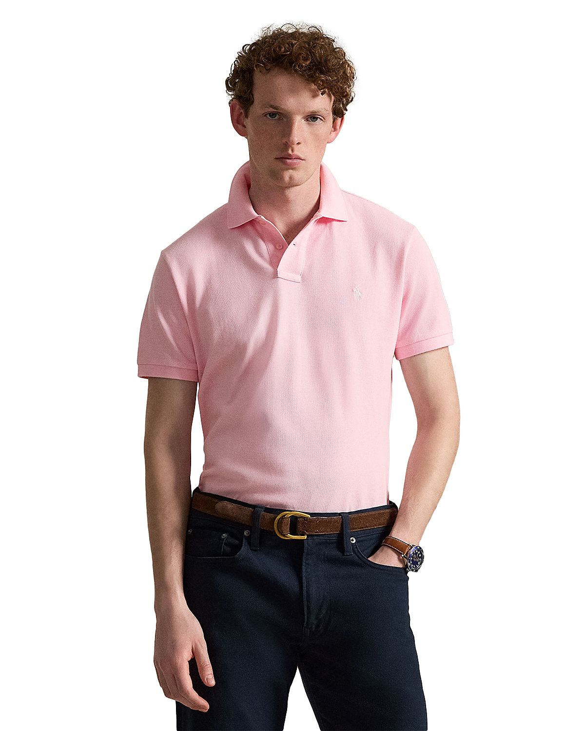 Polo Ralph Lauren Custom Slim Fit Mesh Polo Shirt
