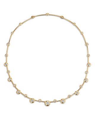 HEARTS ON FIRE 18K Yellow Gold Dream Diamond Bezel Circle Pendant Necklace, 16-18"
