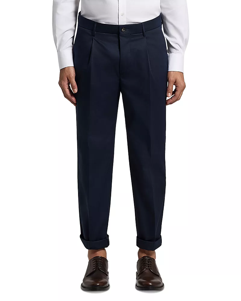 Peserico Leisure Fit Pleated Tailored Trousers