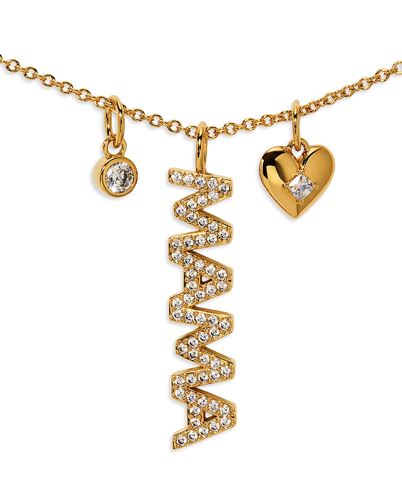 Nadri Marbella Cubic Zirconia Mama Charm Necklace, 16-18L