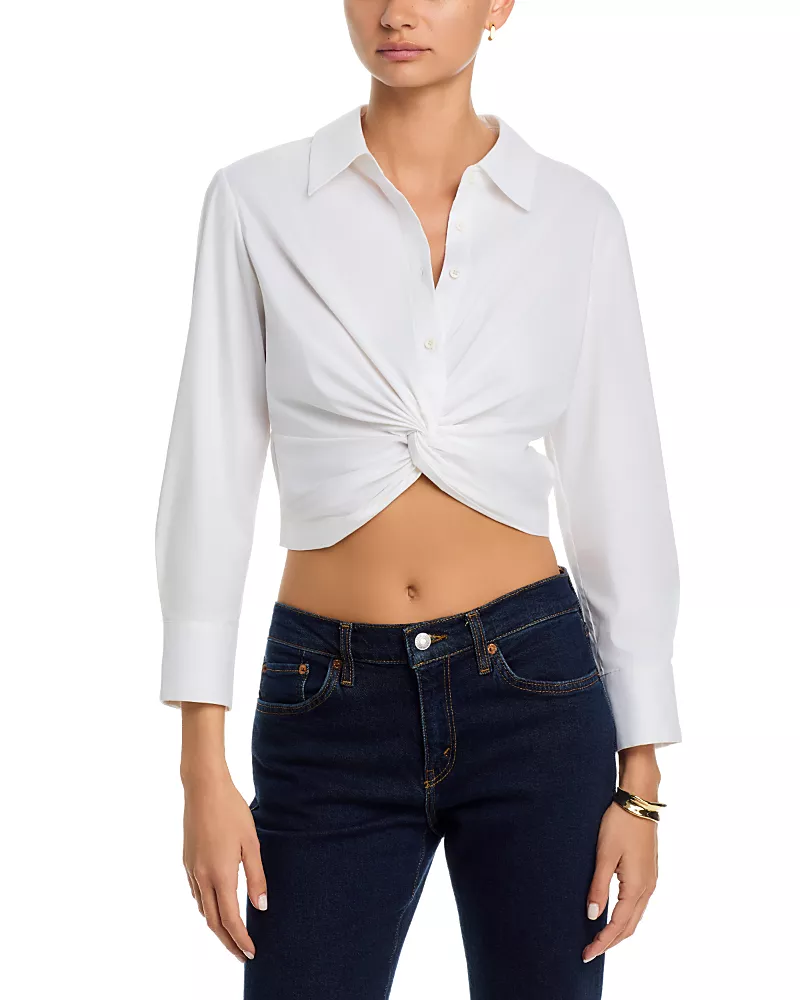 Alice and Olivia Phebe Twist Front Shirt