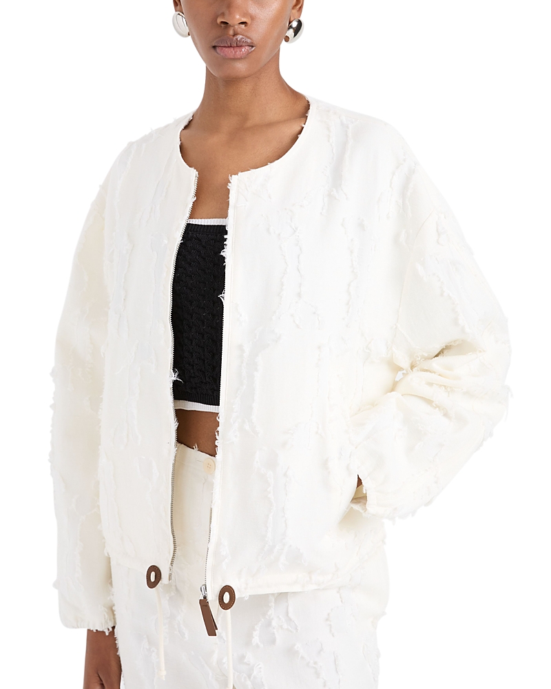 Proenza Schouler White Label Madigan Fringe Jacquard Jacket