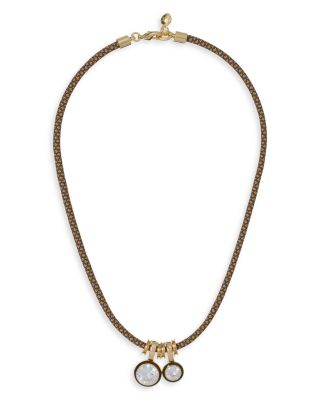 The Cubic Double Drop Cord Necklace, 15"