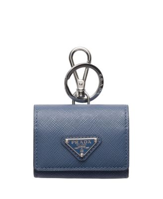  Saffiano Leather Headphone Case With Keychain