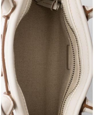 Bonnie Small Printed Linen And Leather Handbag