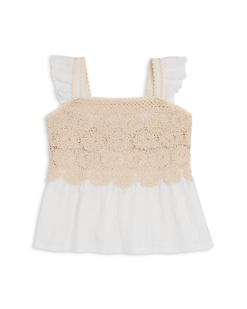 Aqua Girls' Embroidered Top, Little Kid, Big Kid - Exclusive