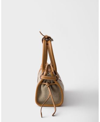 Bonnie Small Linen And Leather Handbag