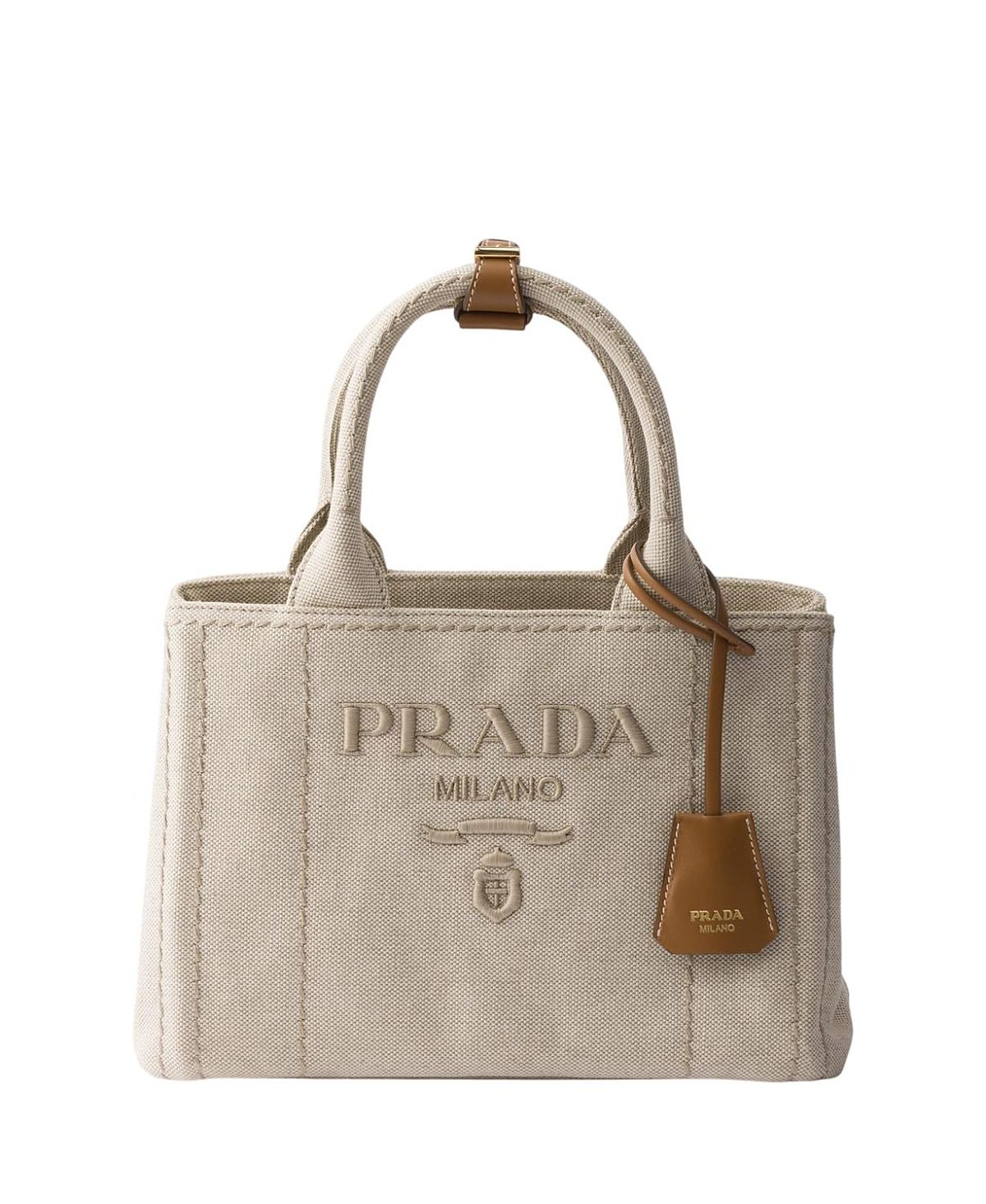 Prada Jardiniere Small Cotton Canvas Bag