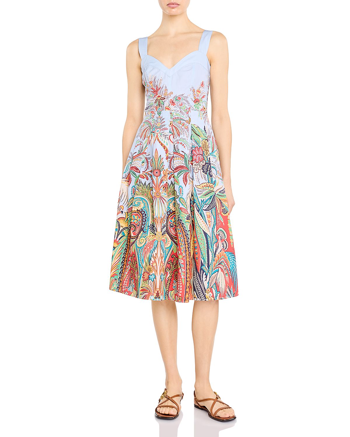 Etro Printed Midi Apron Dress