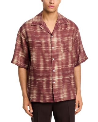 Spread Collar Textured Shirt