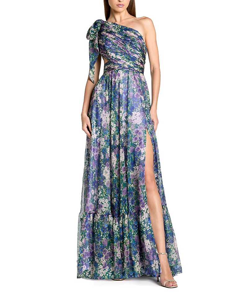 Mac Duggal Side Cut Out One Shoulder Gown