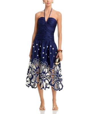 strapless open back dress H2102