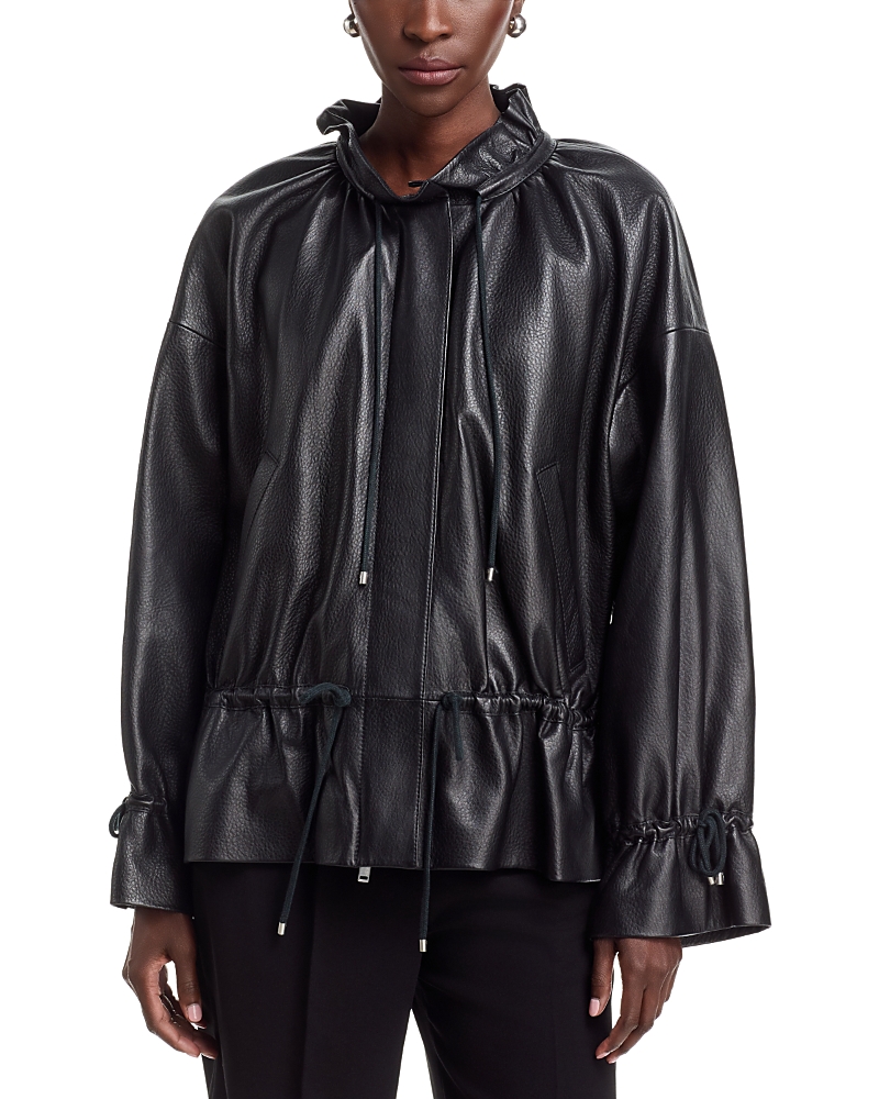 3.1 Phillip Lim Leather Cinched Parka Jacket