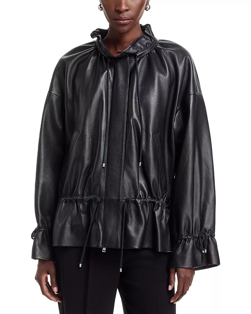 3.1 Phillip Lim Leather Cinched Parka Jacket