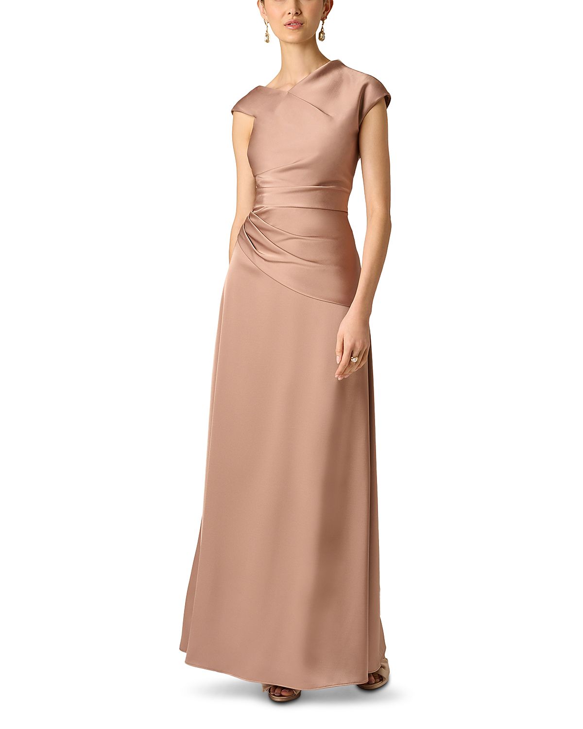 Aidan Mattox Crepe Back Satin Dress