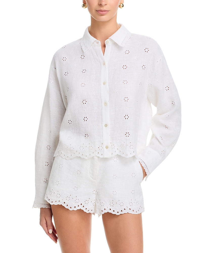 LoveShackFancy Delano Linen Blouse
