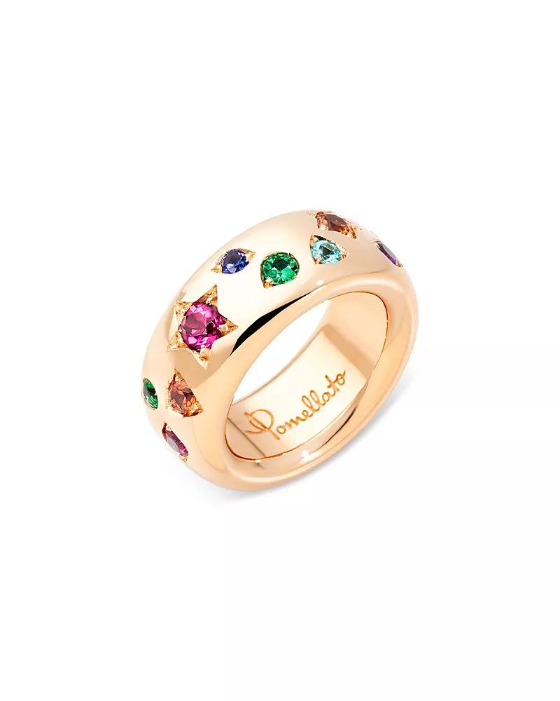Pomellato 18K Rose Gold Classic Iconica Multi-Gemstone Band