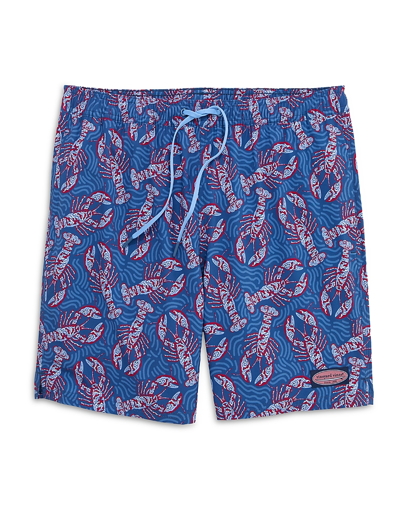 Vineyard Vines Chappy Lobster Print Regular Fit 7 Swim Trunks