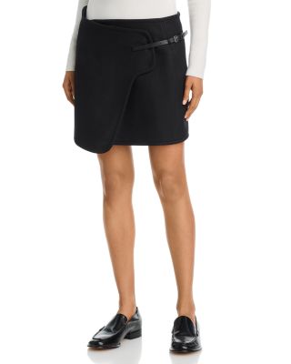 Wool Blend Saddle Mini Skirt