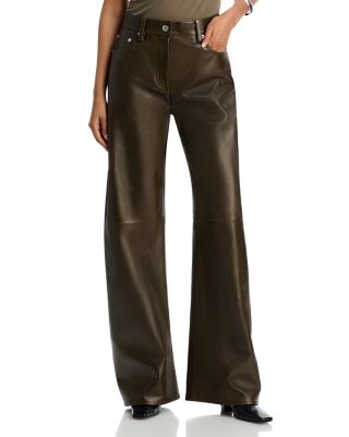 Leather Relax Bootcut Pants