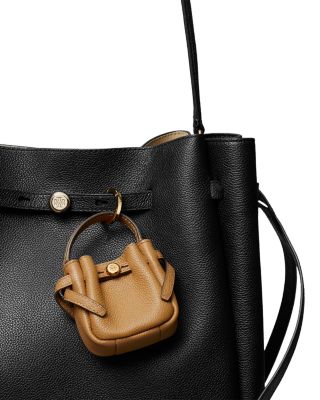 Tory Burch Tory Birch Romy Leather Bucket Bag Charm Key Fob