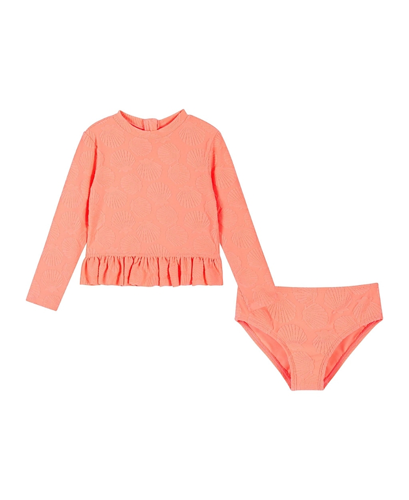 Andy & Evan Girls' Long Sleeve Terry Rashguard Set - Little Kid