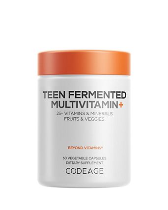 Daily Teen Multivitamin, 25+ Organic Whole Foods, Probiotics & Enzymes for Teenagers, Vegan