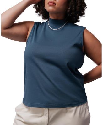  Plus The Everyday Mock Neck Tank Top