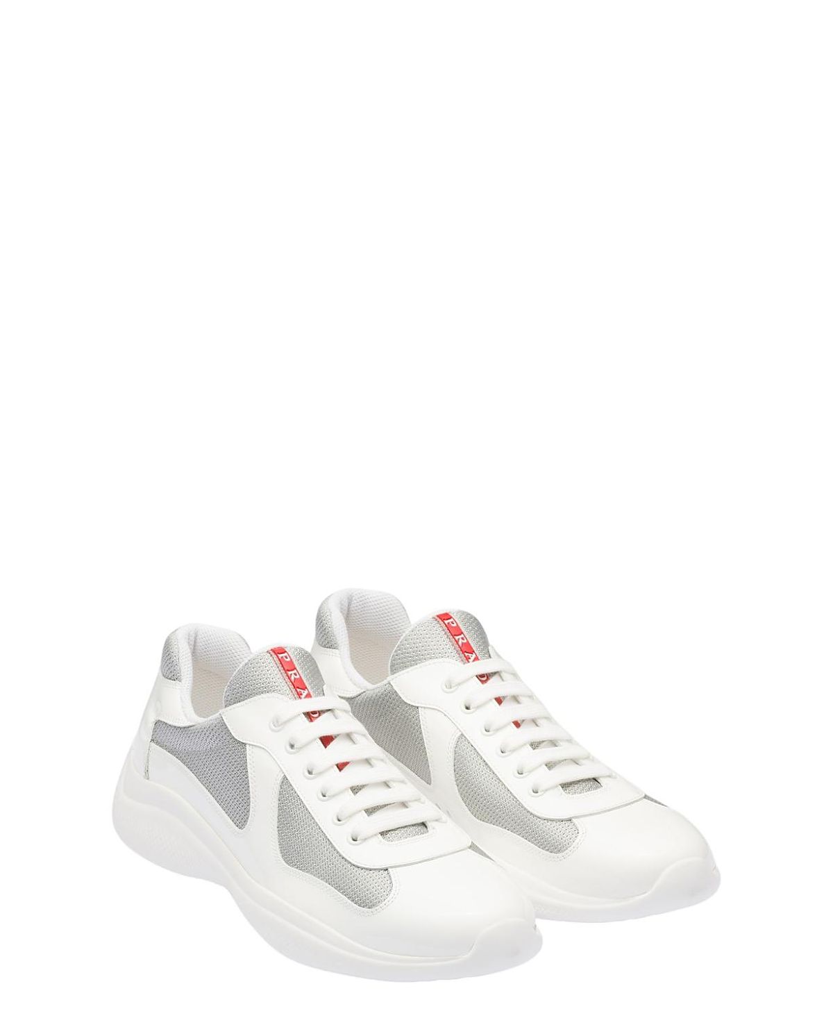Prada Men's America's Cup Patent Leather And Technical Fabric Sneakers