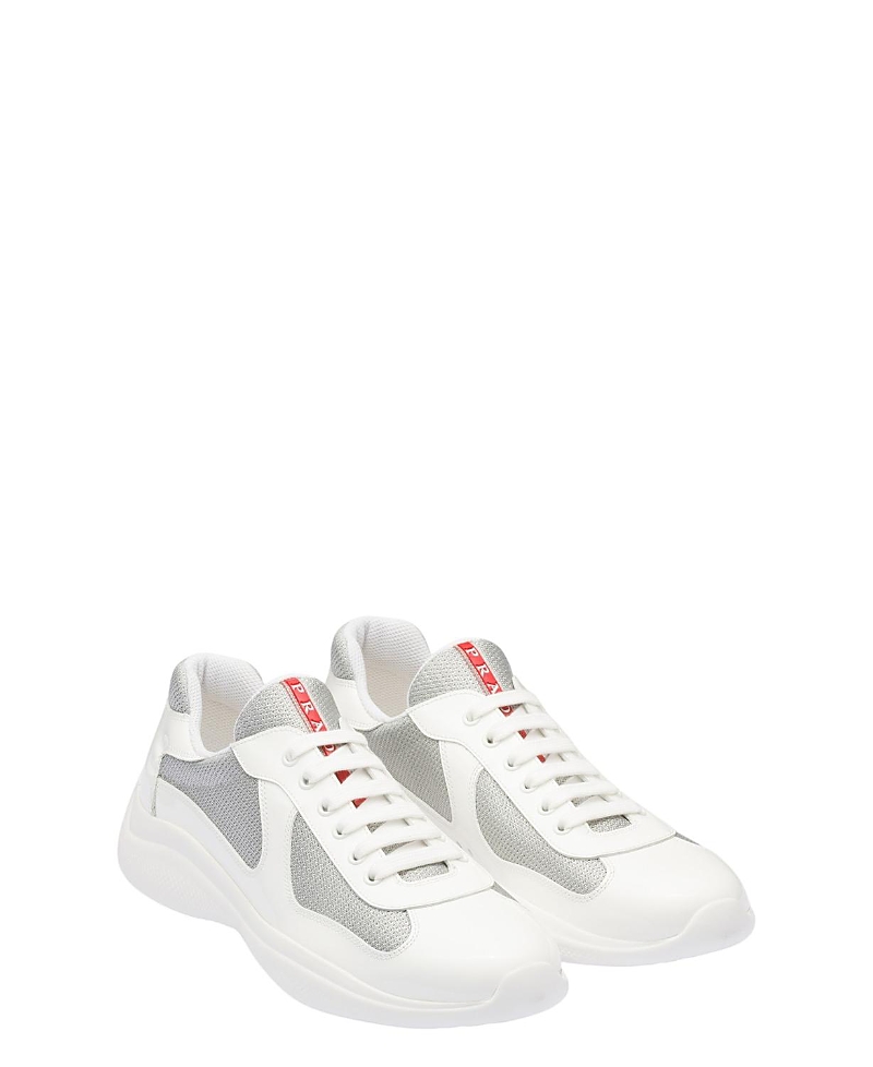 Prada Men's America's Cup Patent Leather And Technical Fabric Sneakers